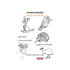 Aussie Animals Stamp, Die and Mask Set
